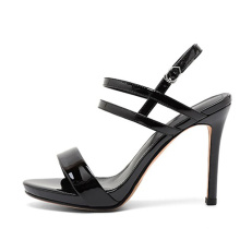 2020 summer new arrivals plus size women patent leather high heel sandals women dress shoes